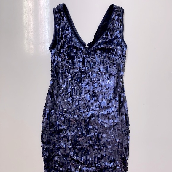 Barilà Midnight Blue Sequinned Dress - Picture 1 of 8